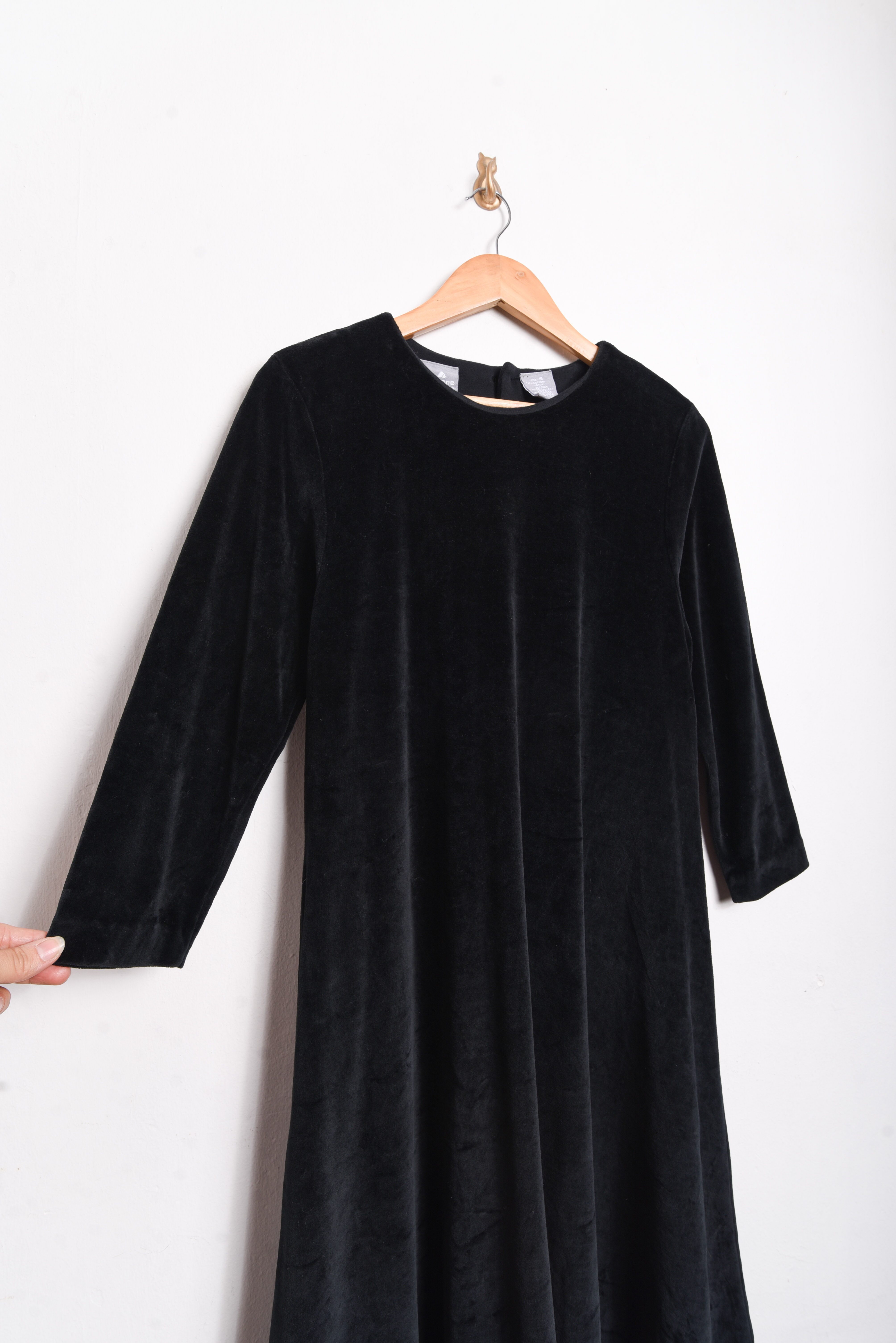 Vestido negro 90s plush