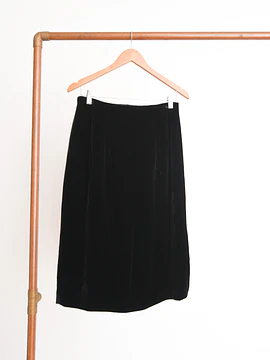 Falda negra terciopelo vintage