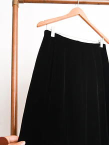 Falda negra terciopelo vintage