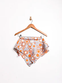 Pañuelo vintage silk gris naranjo