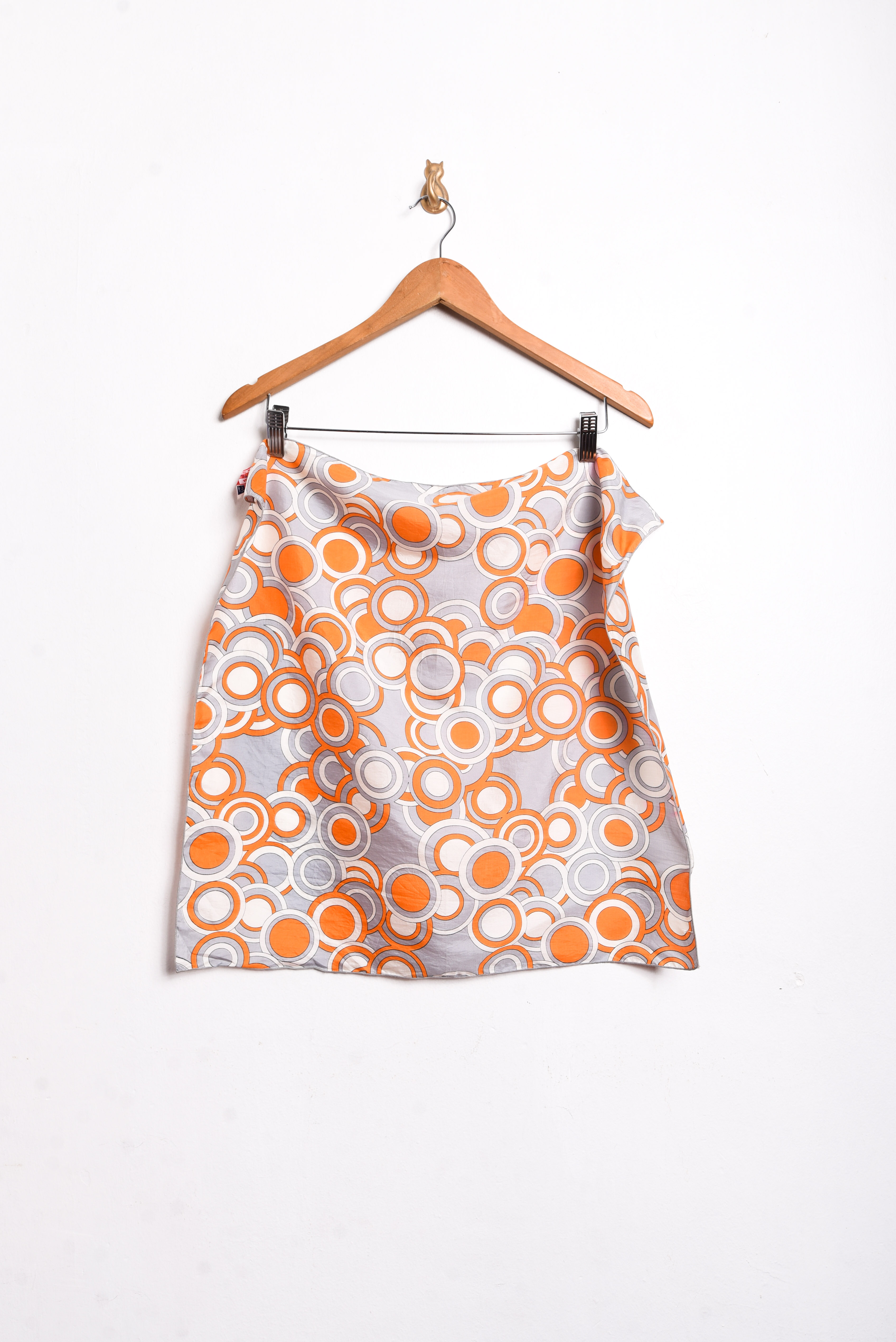 Pañuelo vintage silk gris naranjo