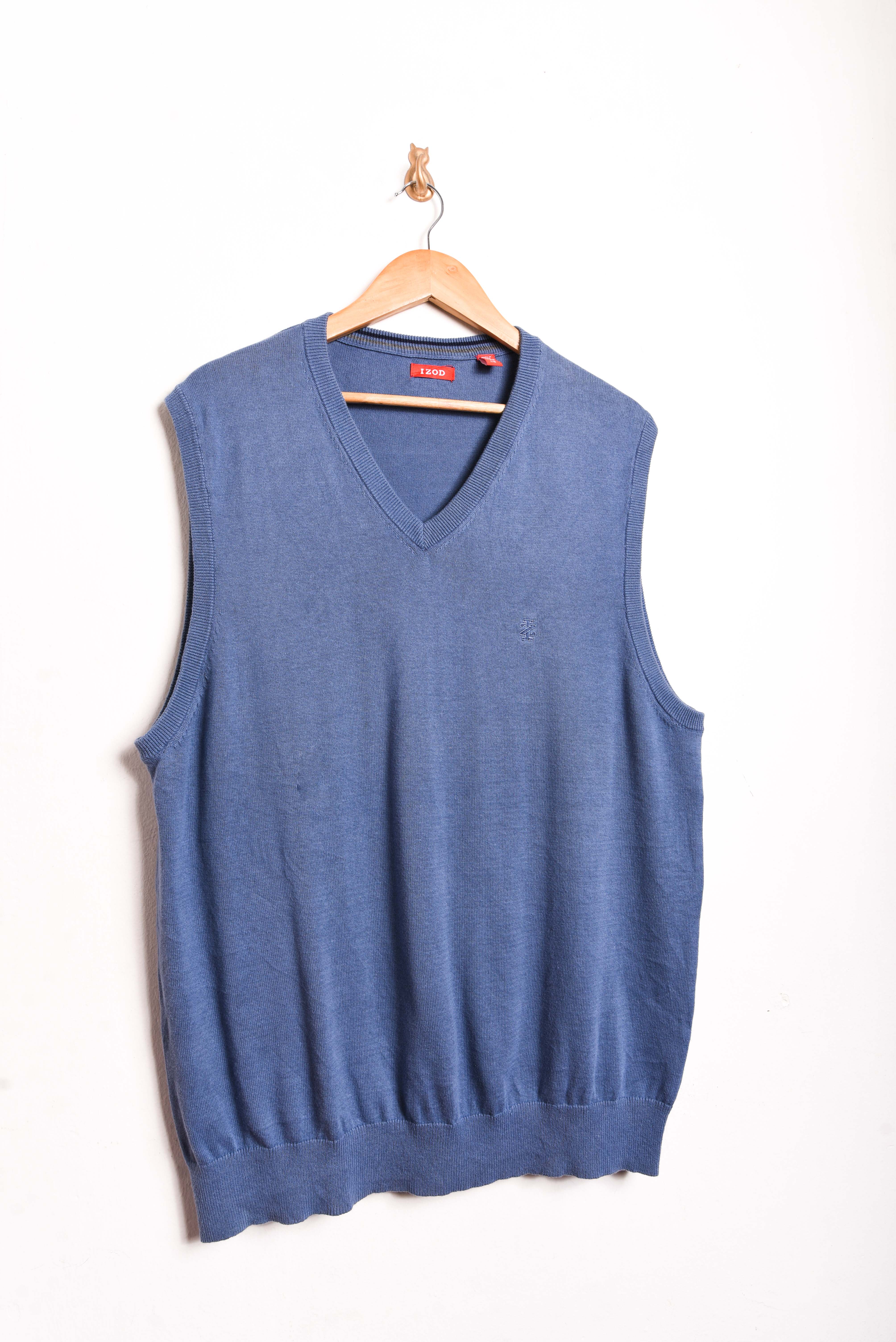 Sweater vest azul piedra
