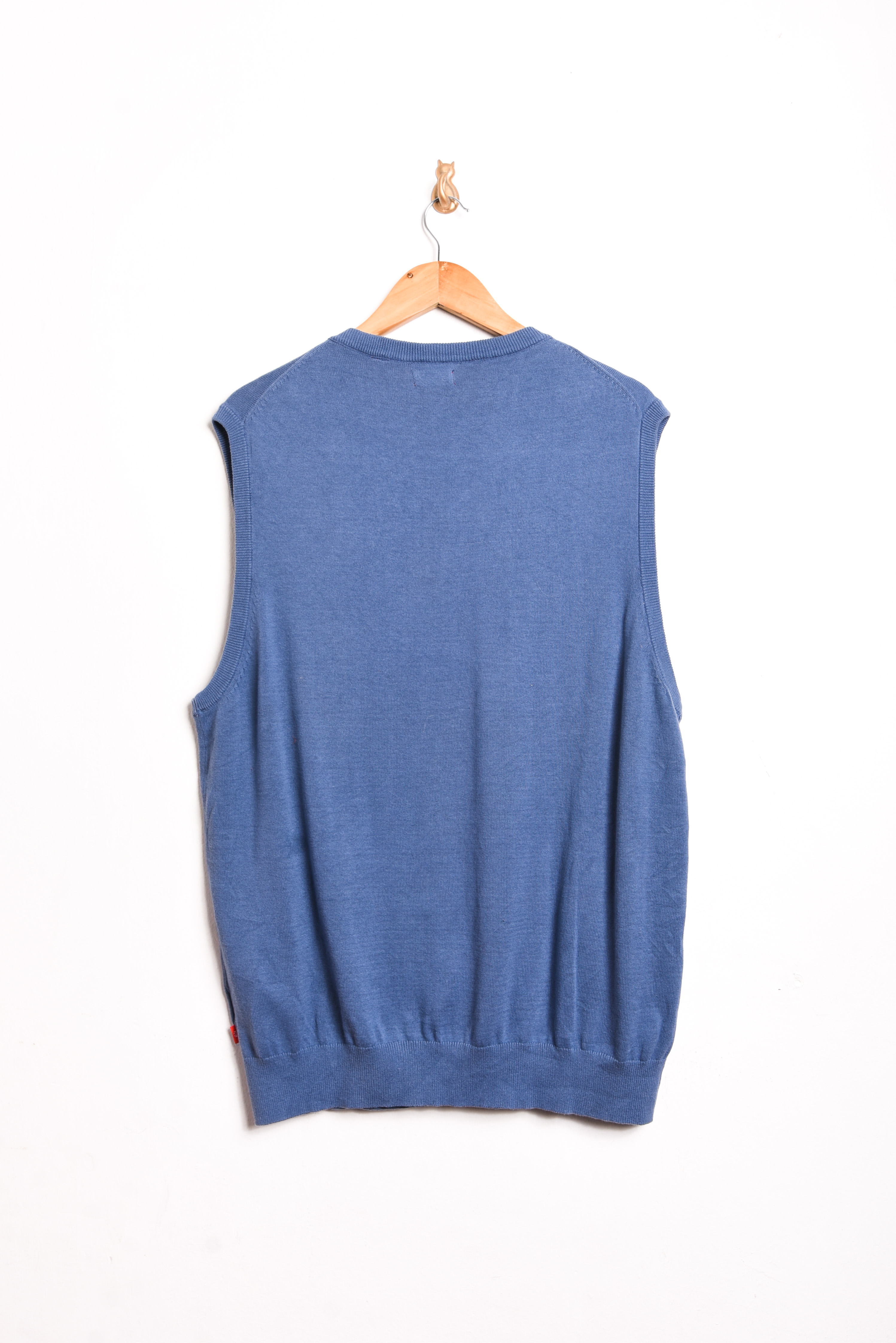Sweater vest azul piedra