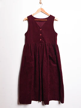 Vestido vintage burdeo 90s