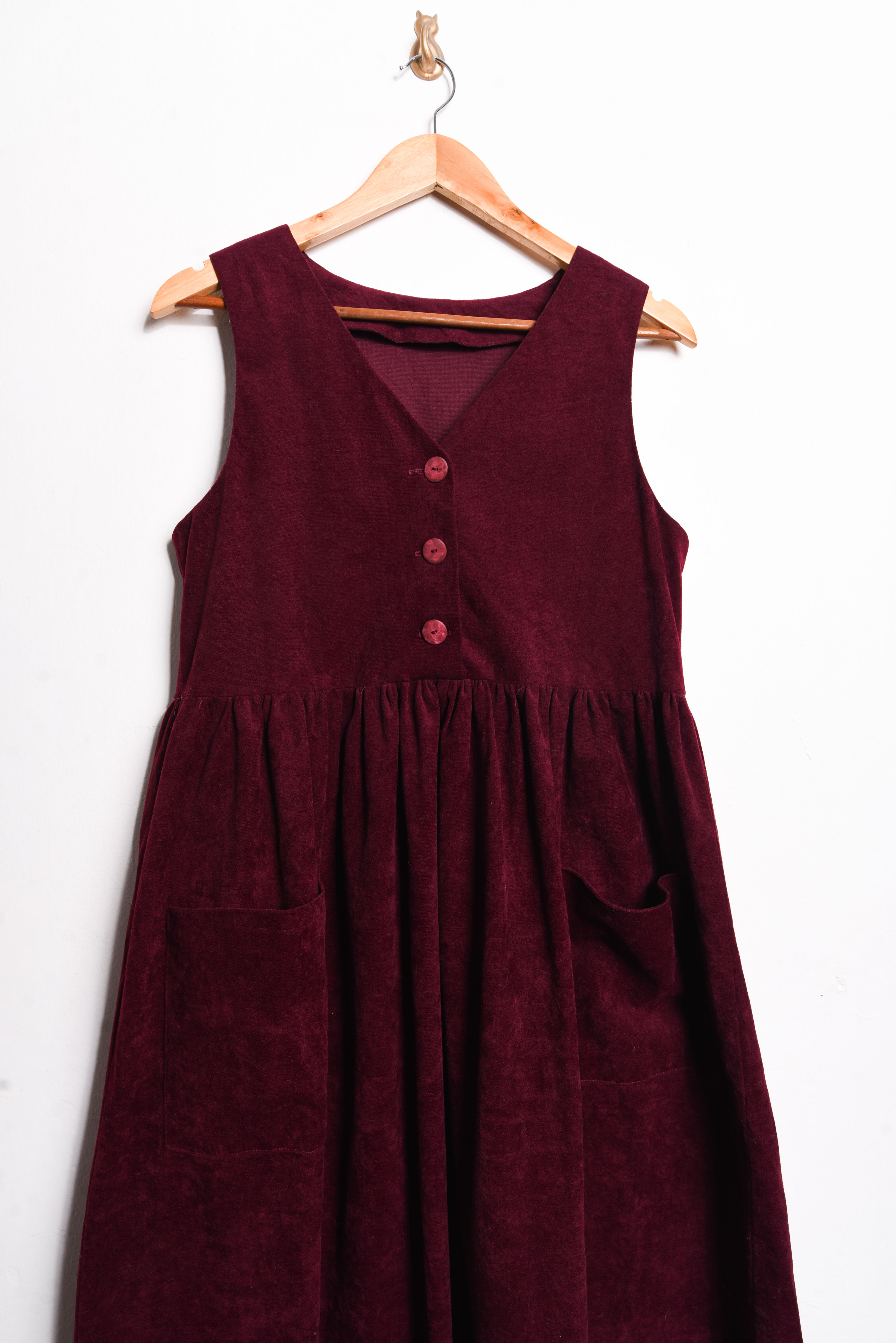 Vestido vintage burdeo 90s