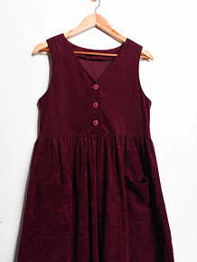 Vestido vintage burdeo 90s