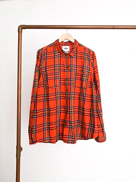 Camisa roja franela tartán 