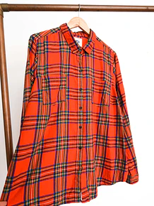 Camisa roja franela tartán 