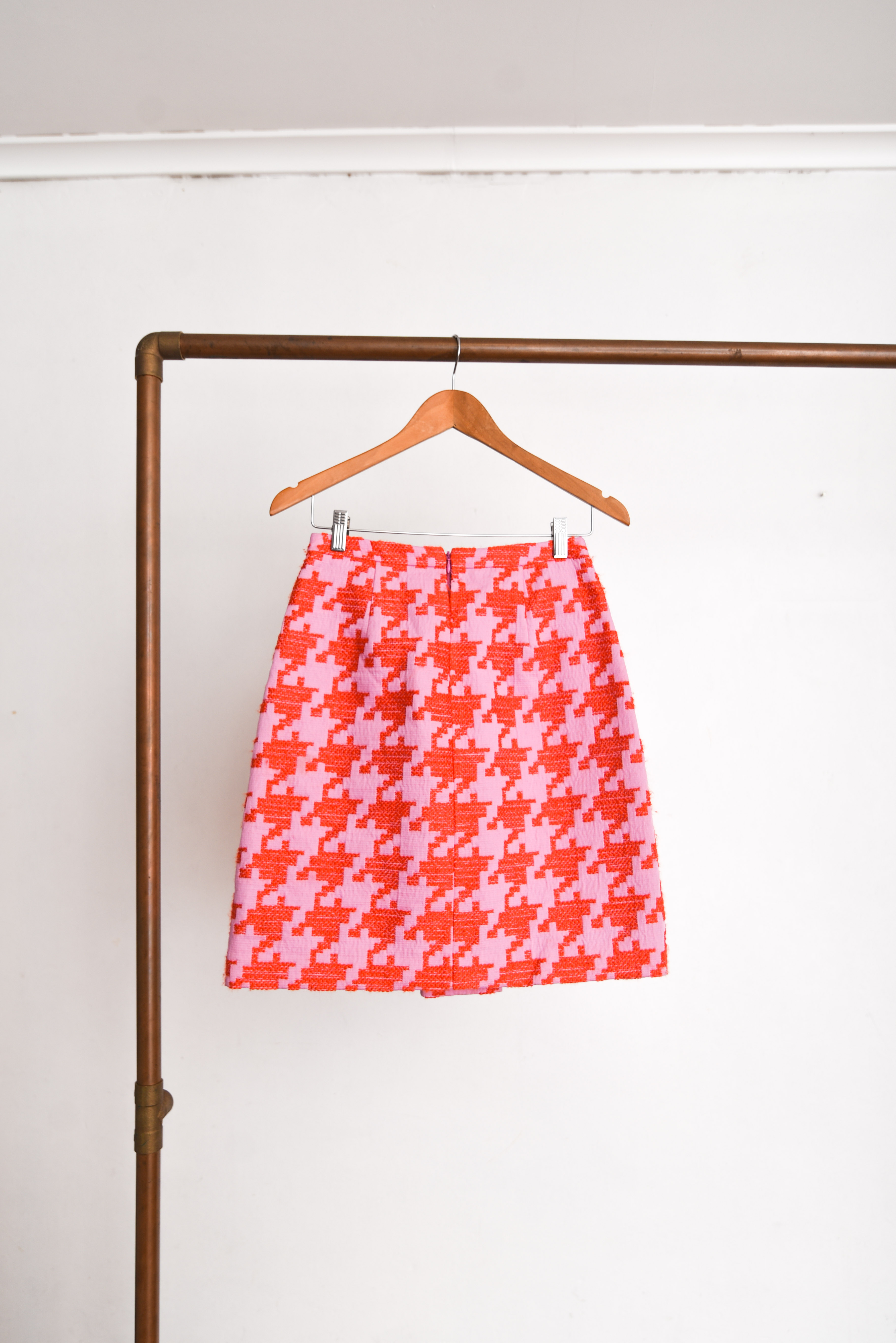 Falda rosada pata de gallo
