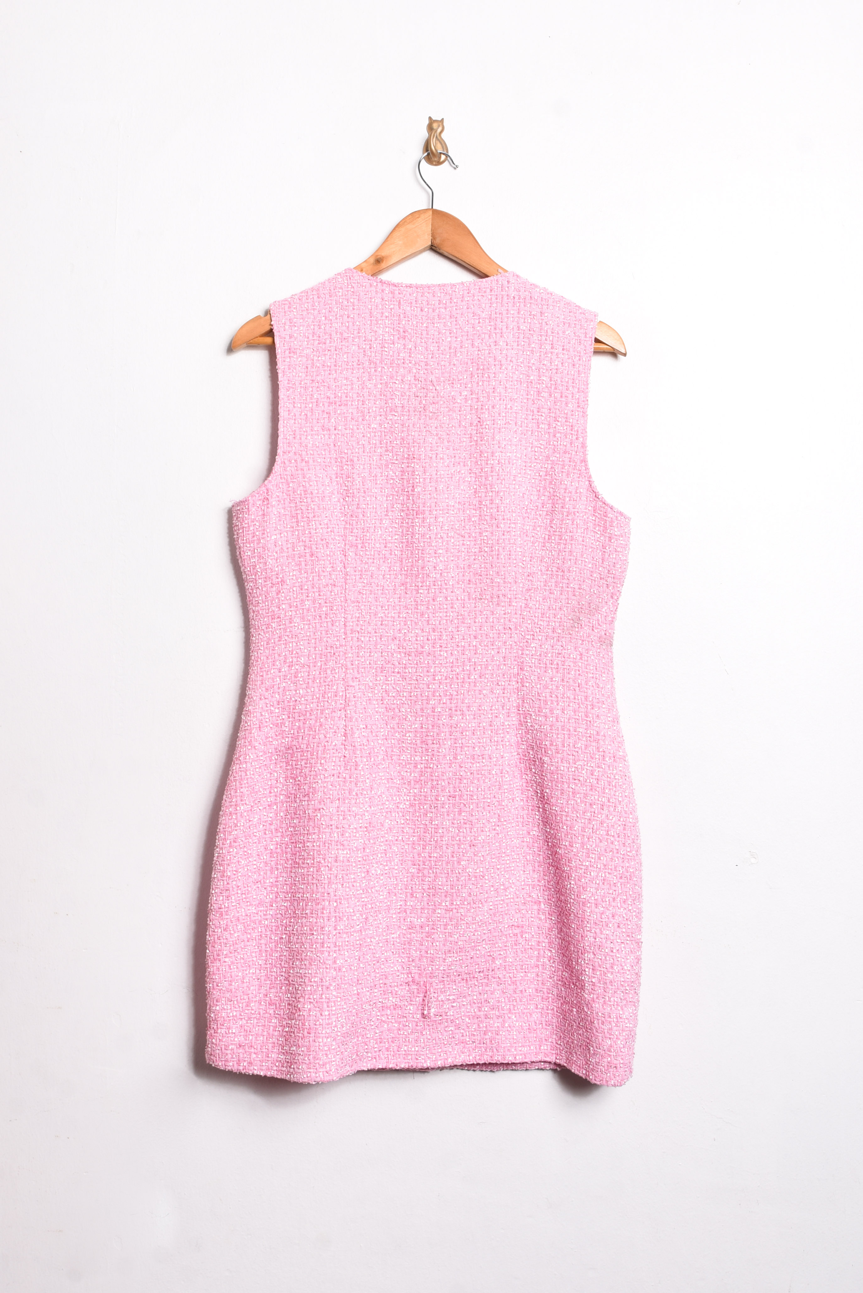 Vestido tweed pastel pink