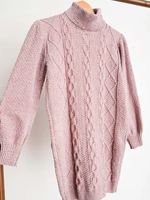 Chaleco chenille cuello alto pastel