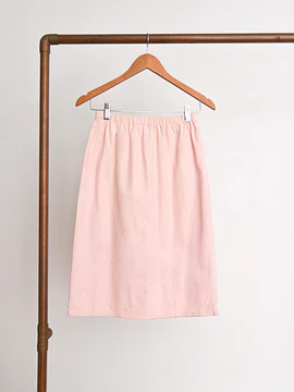 Falda fake suede rosa pastel