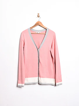 Cardigan rosa pastel botones