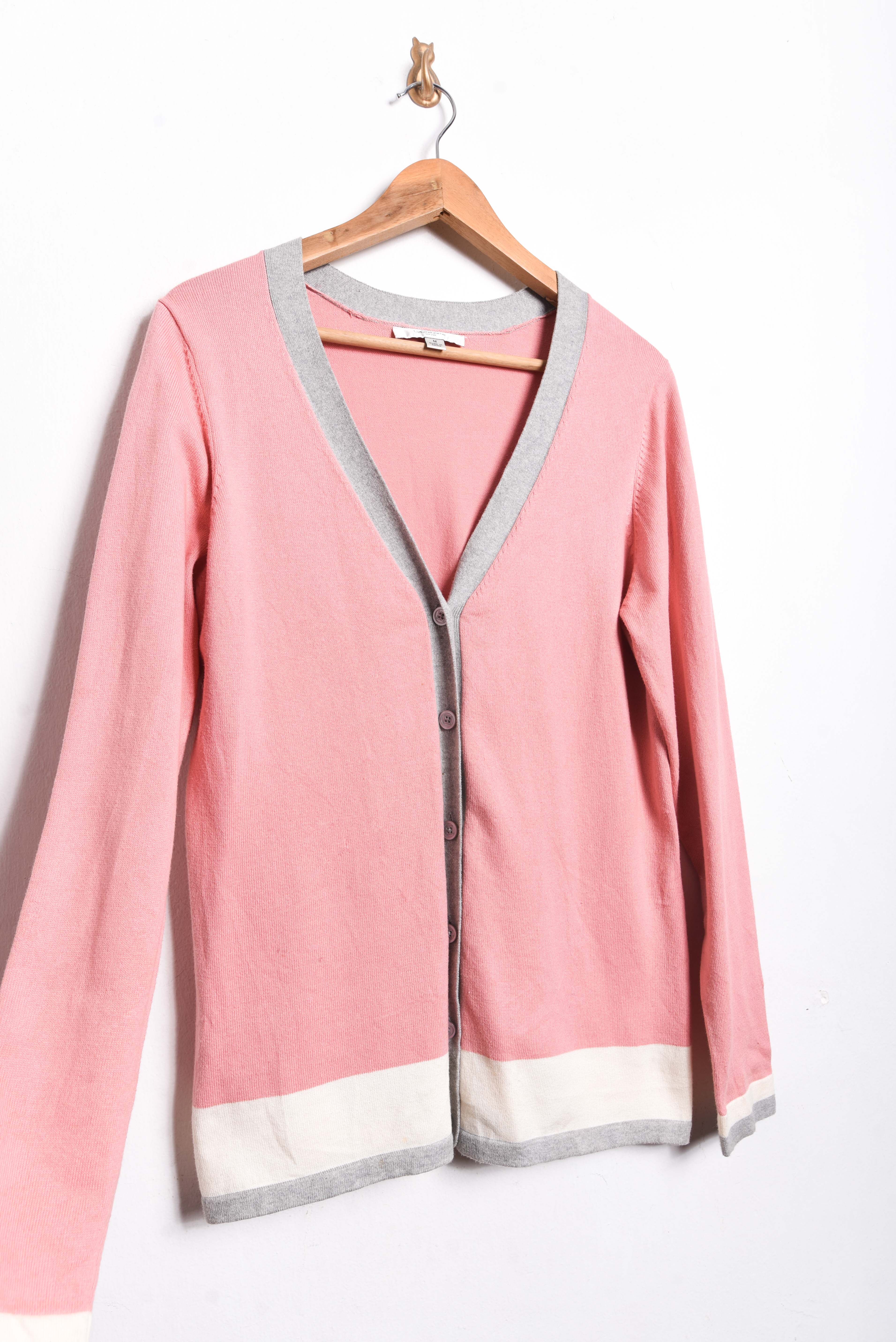 Cardigan rosa pastel botones