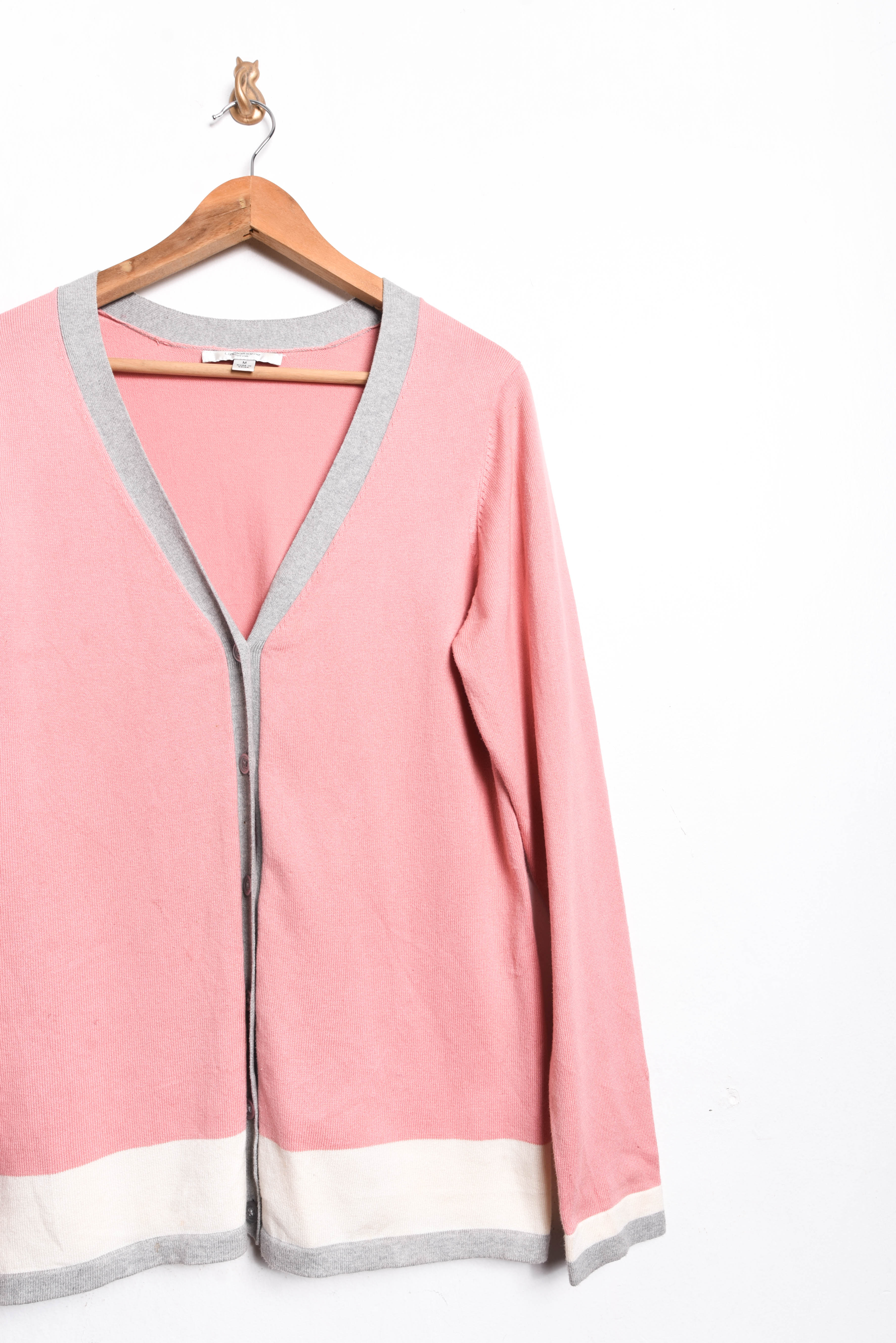 Cardigan rosa pastel botones