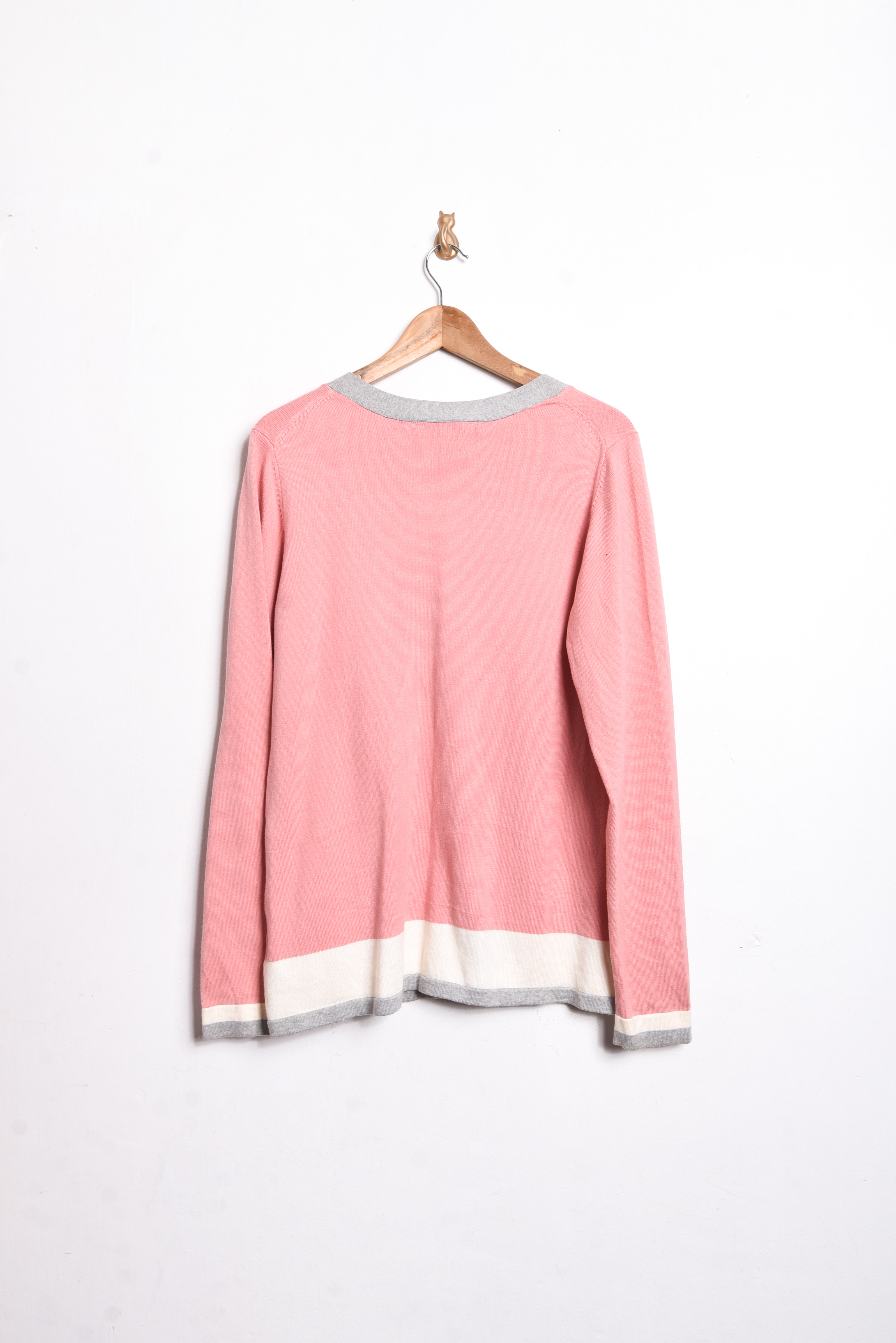 Cardigan rosa pastel botones