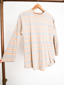 Top beige rayado