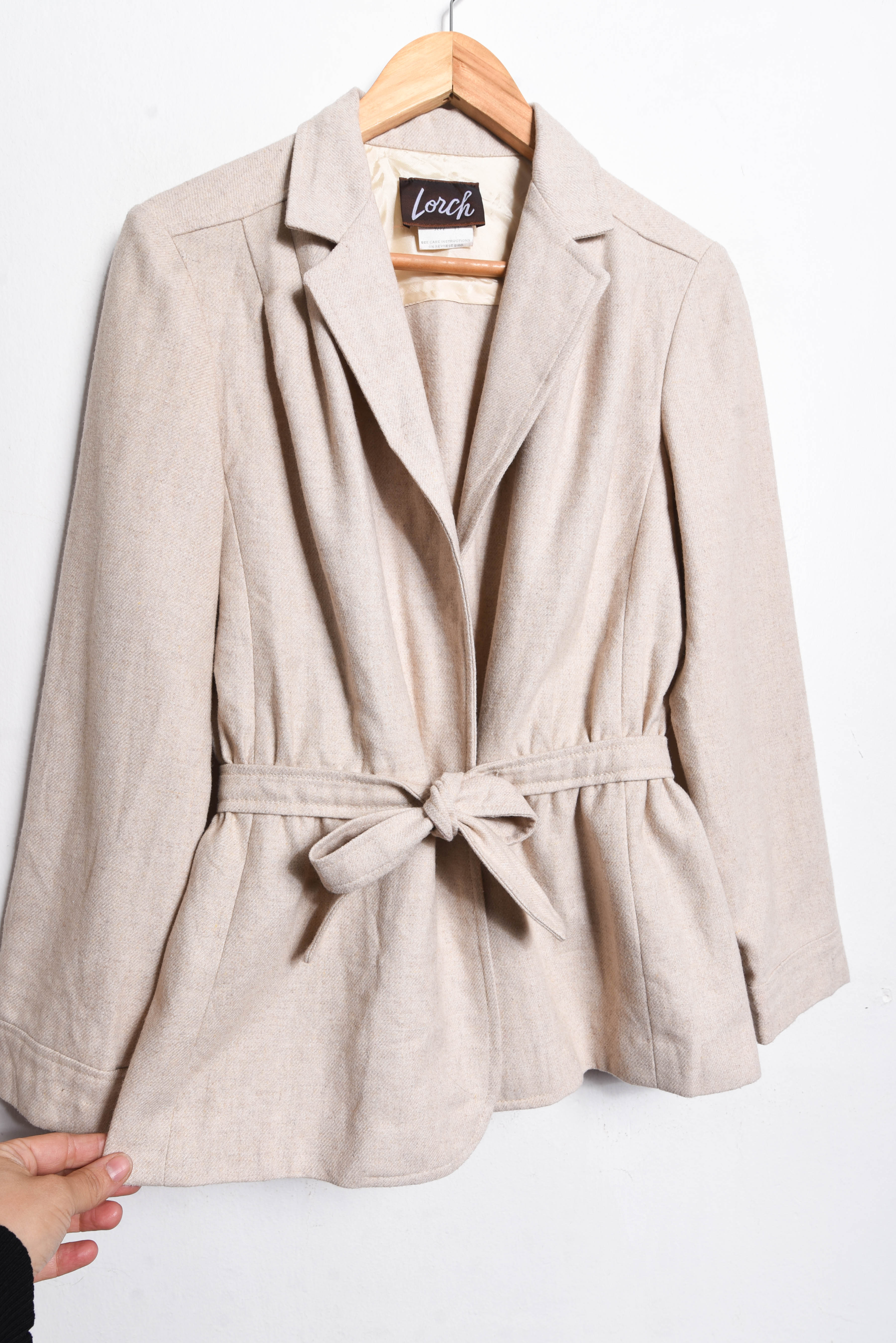 Blazer marfil lazito wool vintage