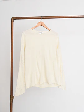 Chaleco marfil basic calado