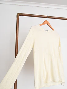 Chaleco marfil basic calado