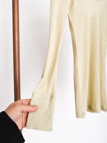 Camiseta nude gold shiny