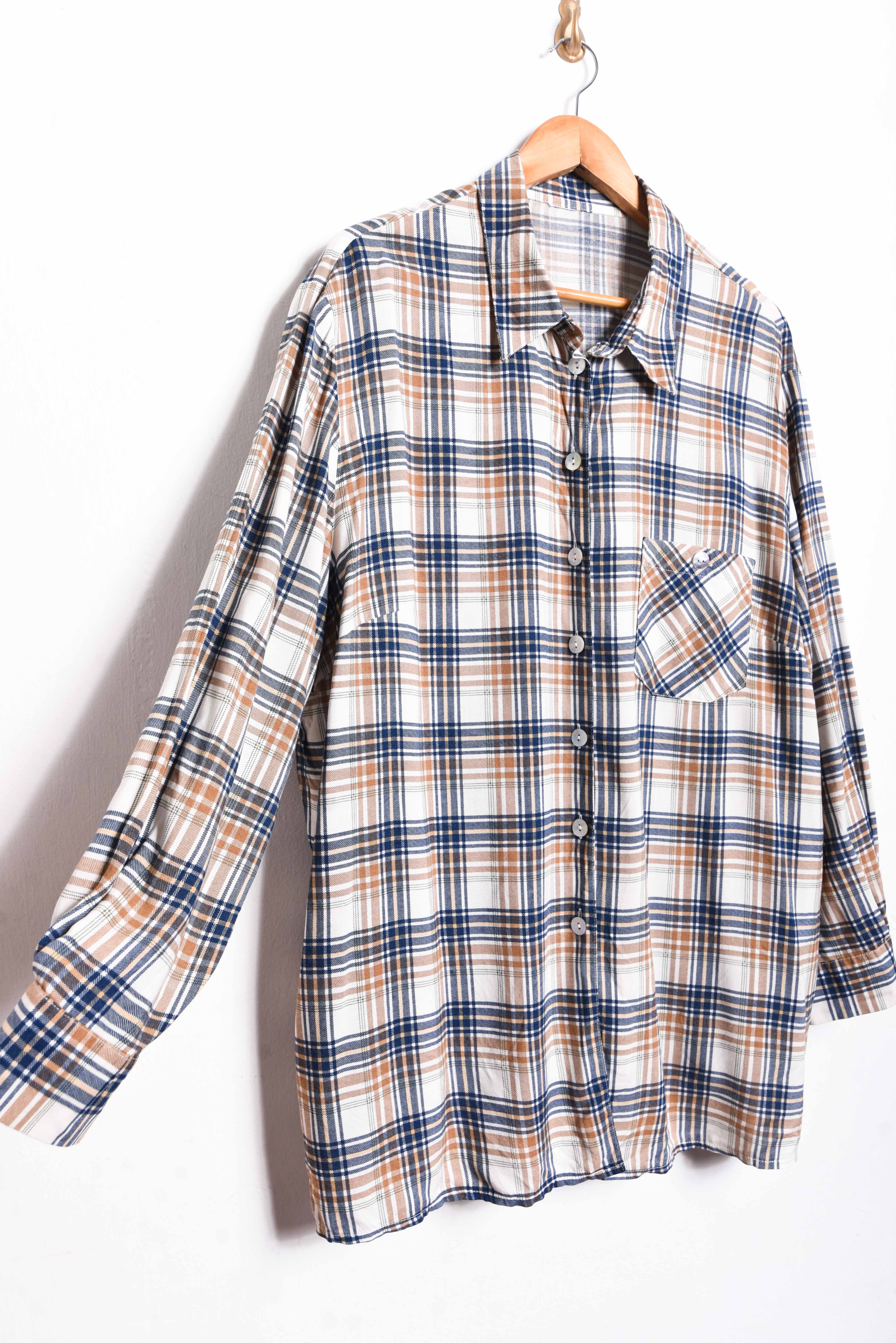 Camisa tartán café