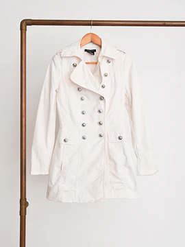 Trench blanco y2k