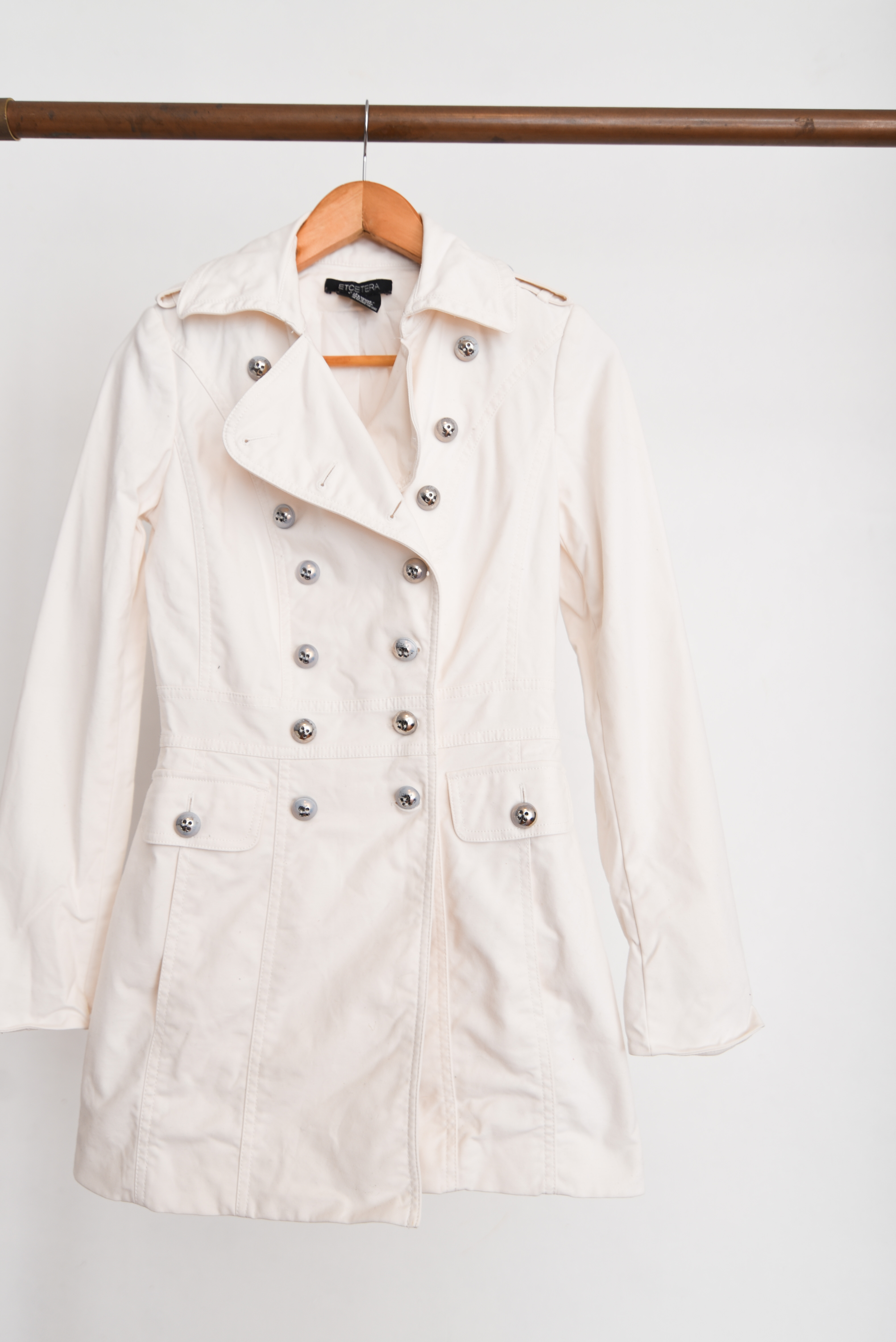 Trench blanco y2k