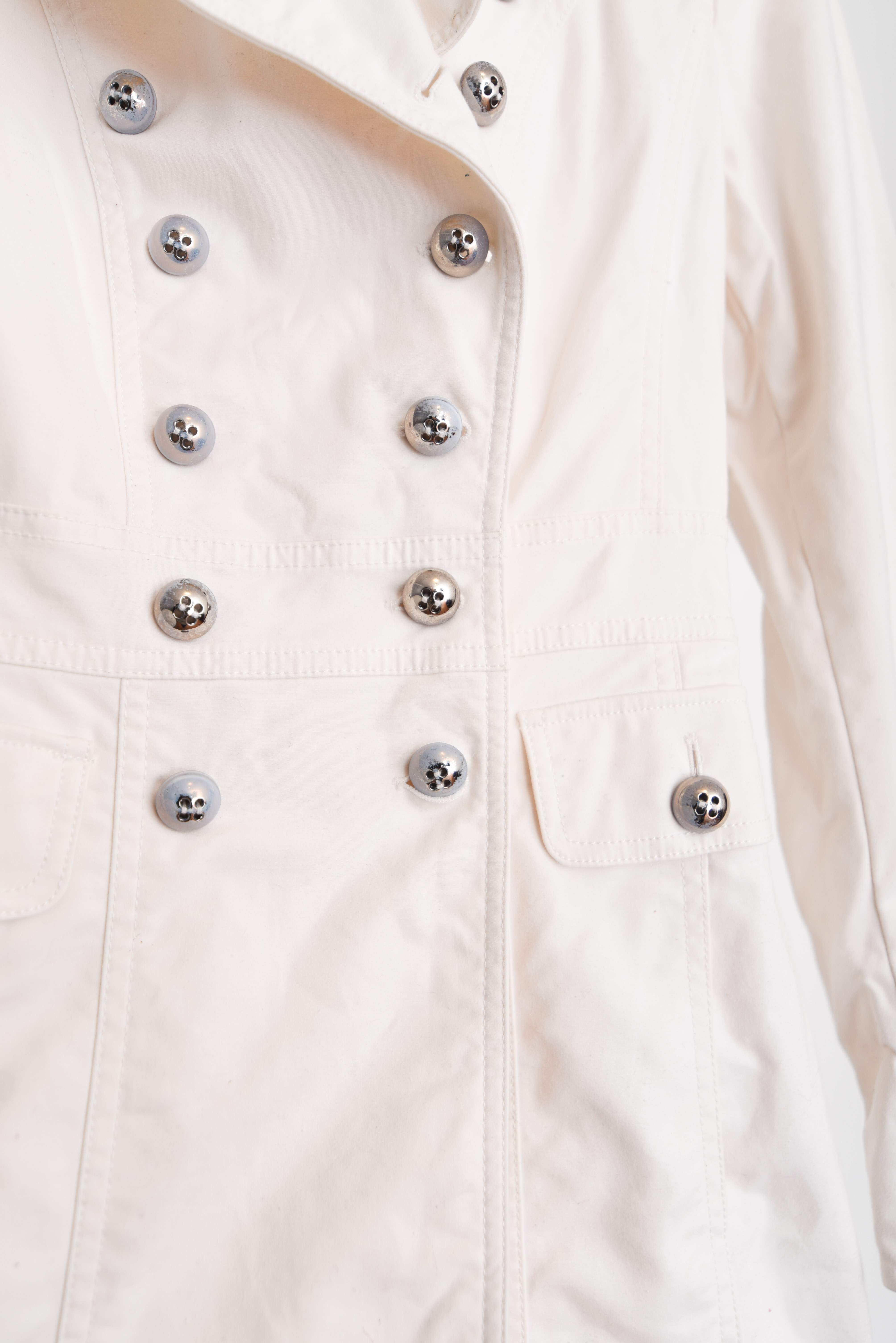 Trench blanco y2k