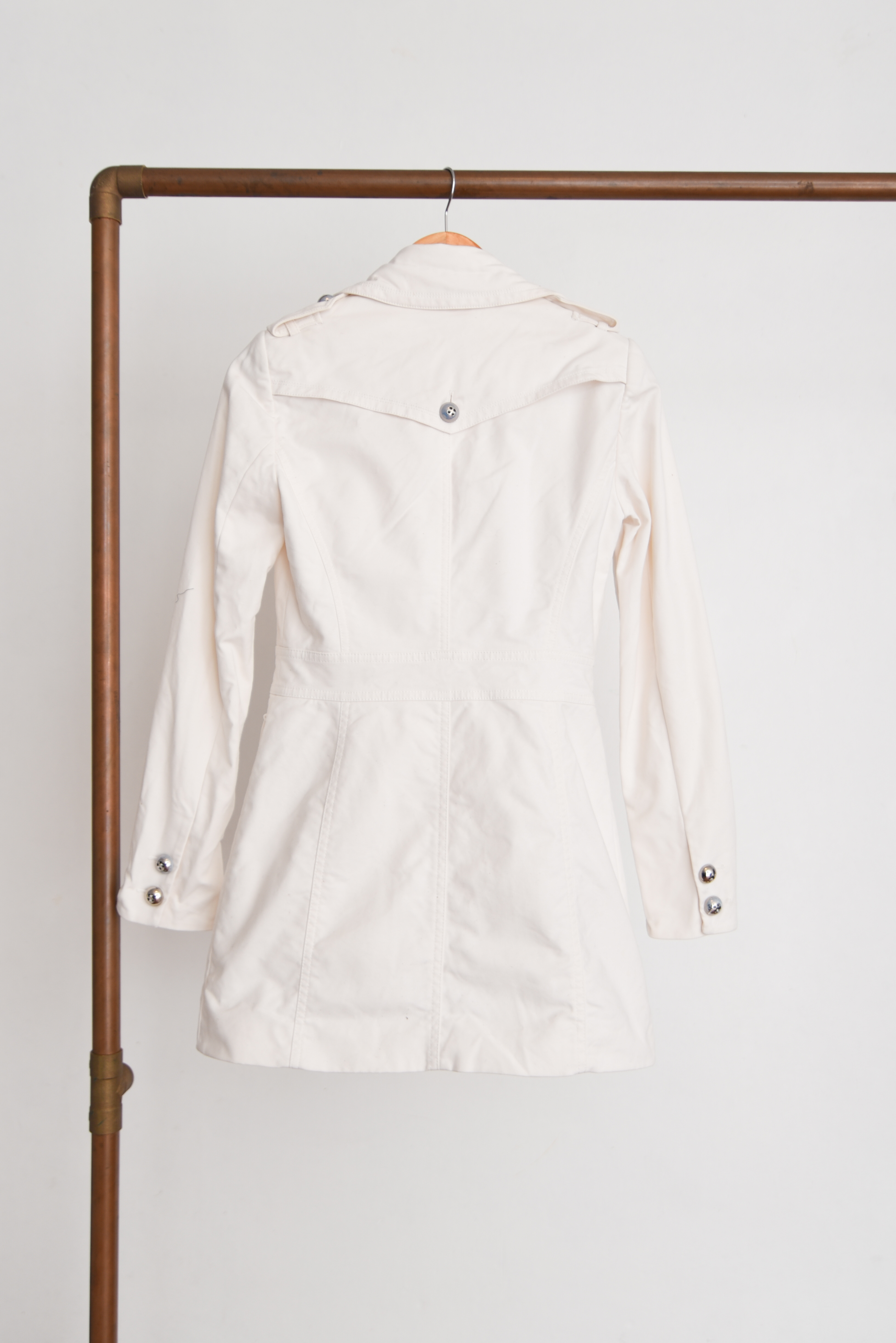 Trench blanco y2k