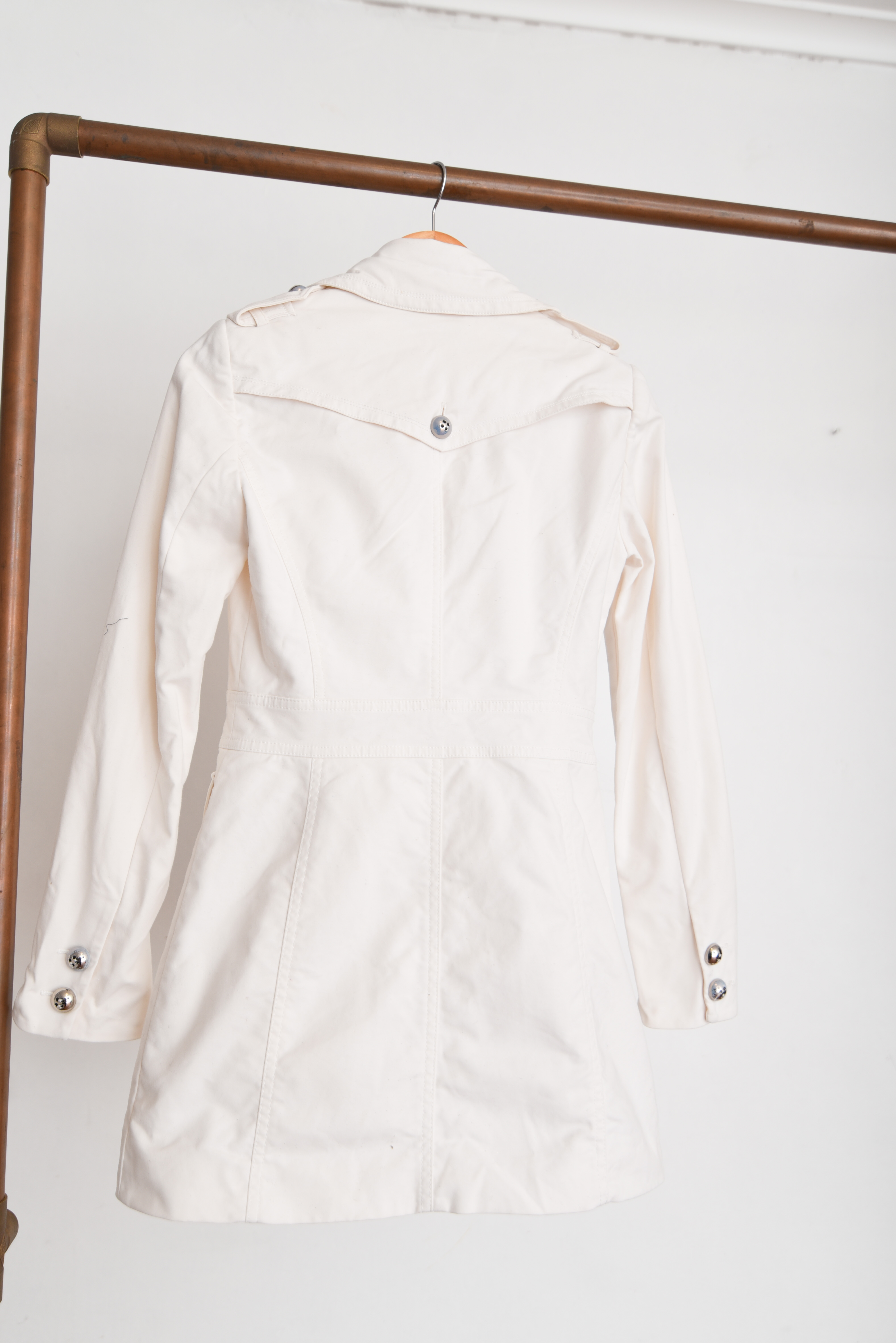 Trench blanco y2k