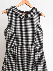 Vestido pata de gallo cuellito