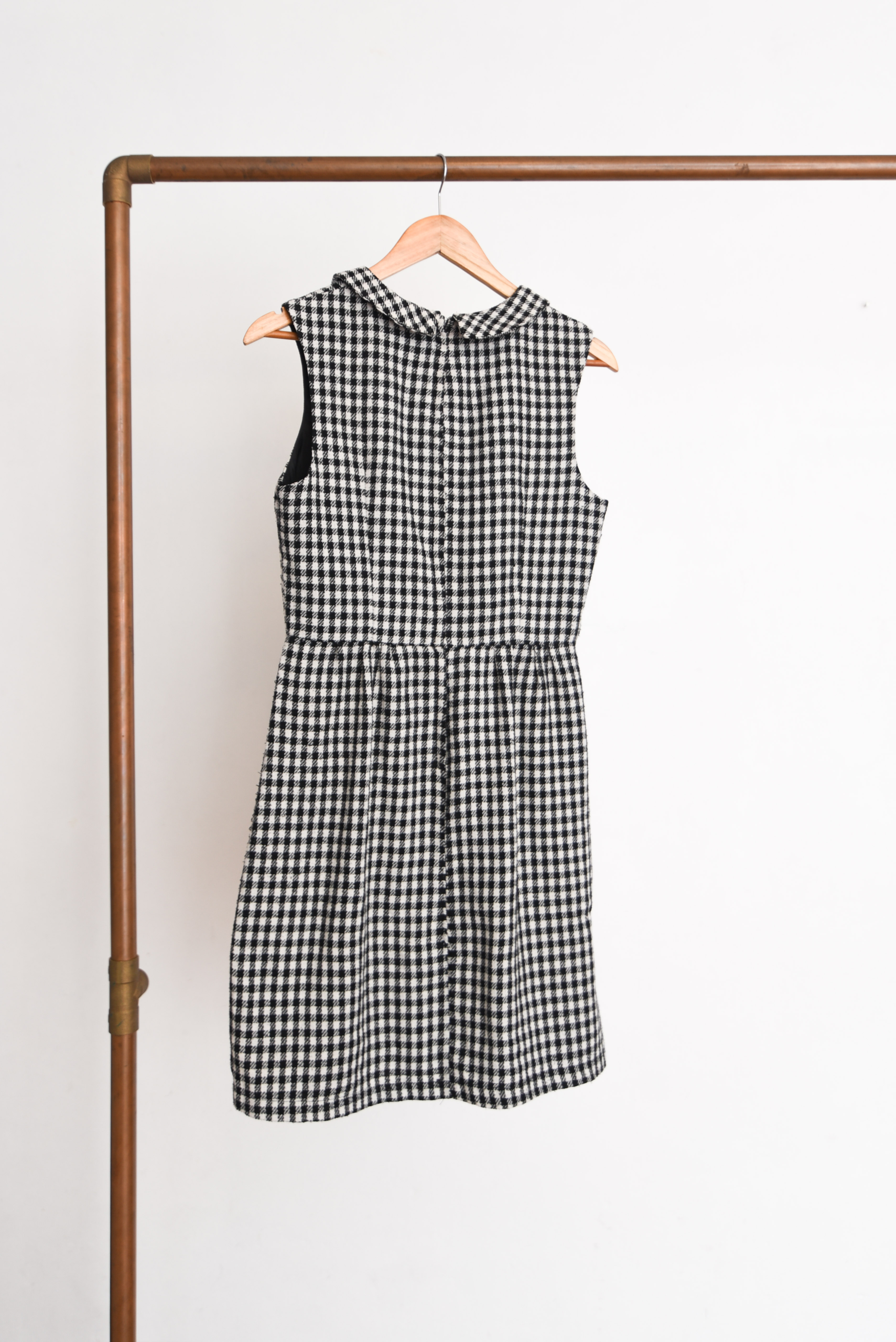 Vestido pata de gallo cuellito