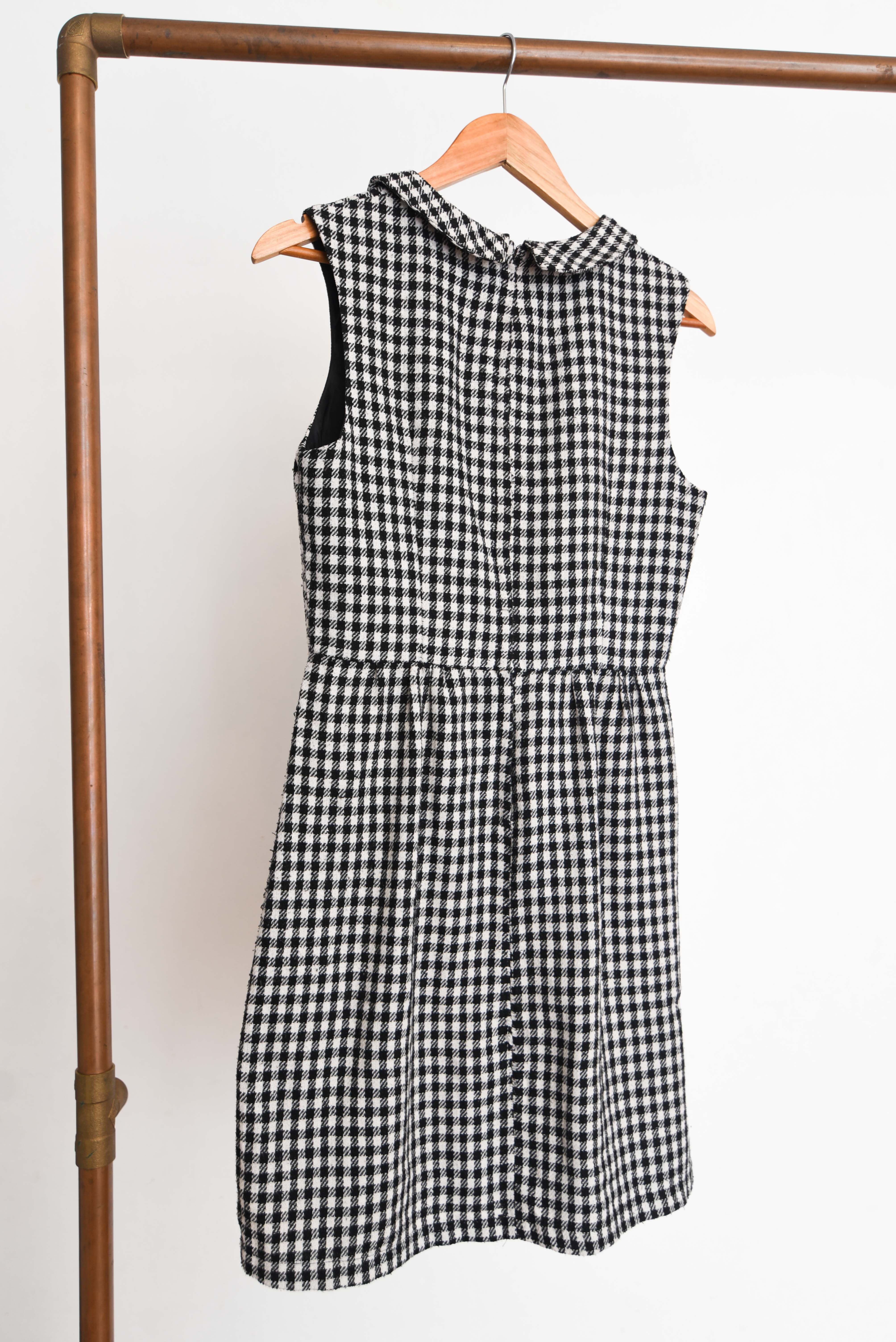 Vestido pata de gallo cuellito