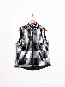 Chaqueta vest pata de gallo quilted