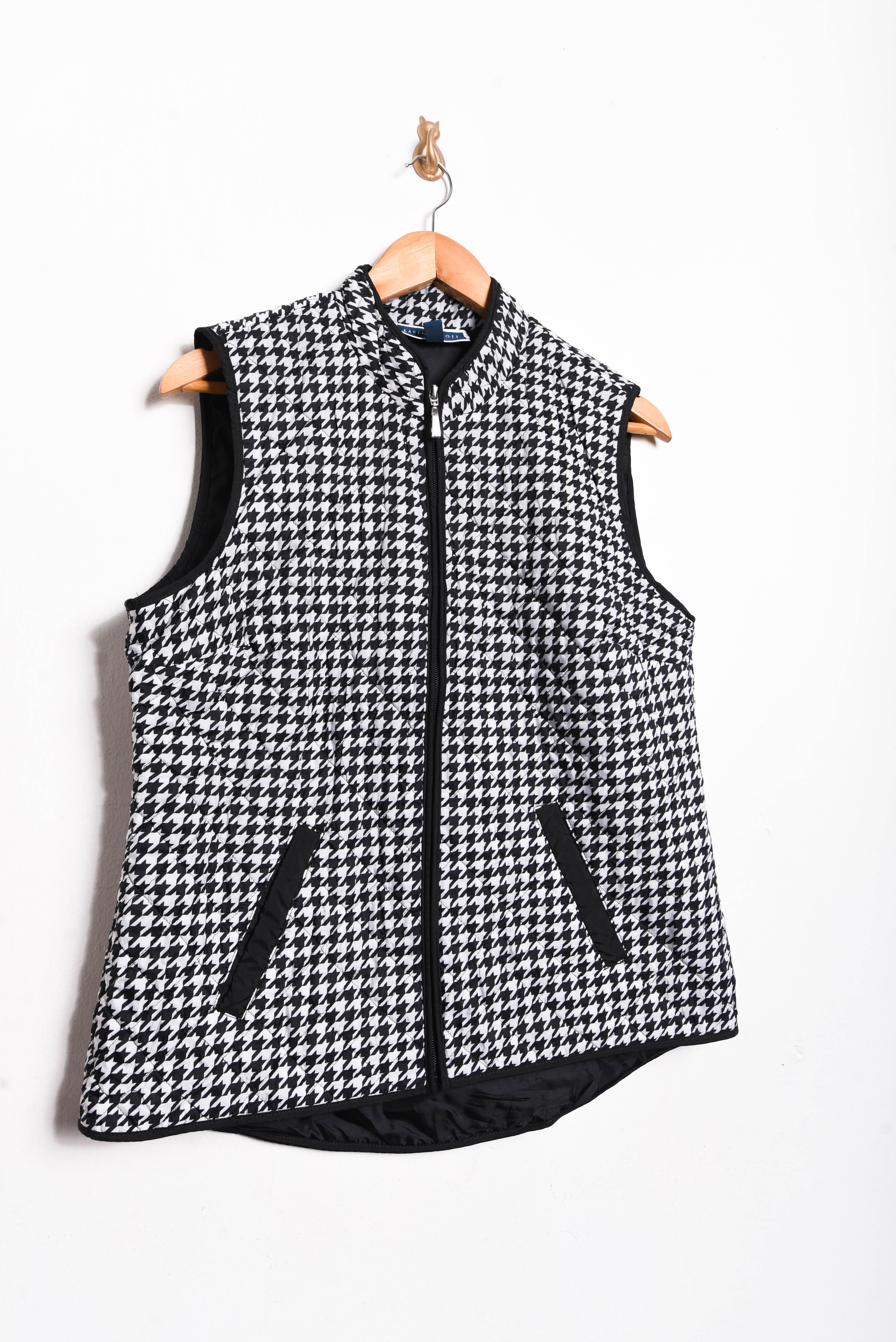 Chaqueta vest pata de gallo quilted