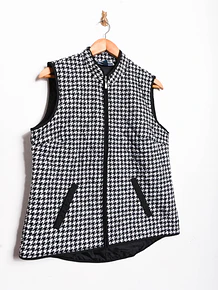 Chaqueta vest pata de gallo quilted