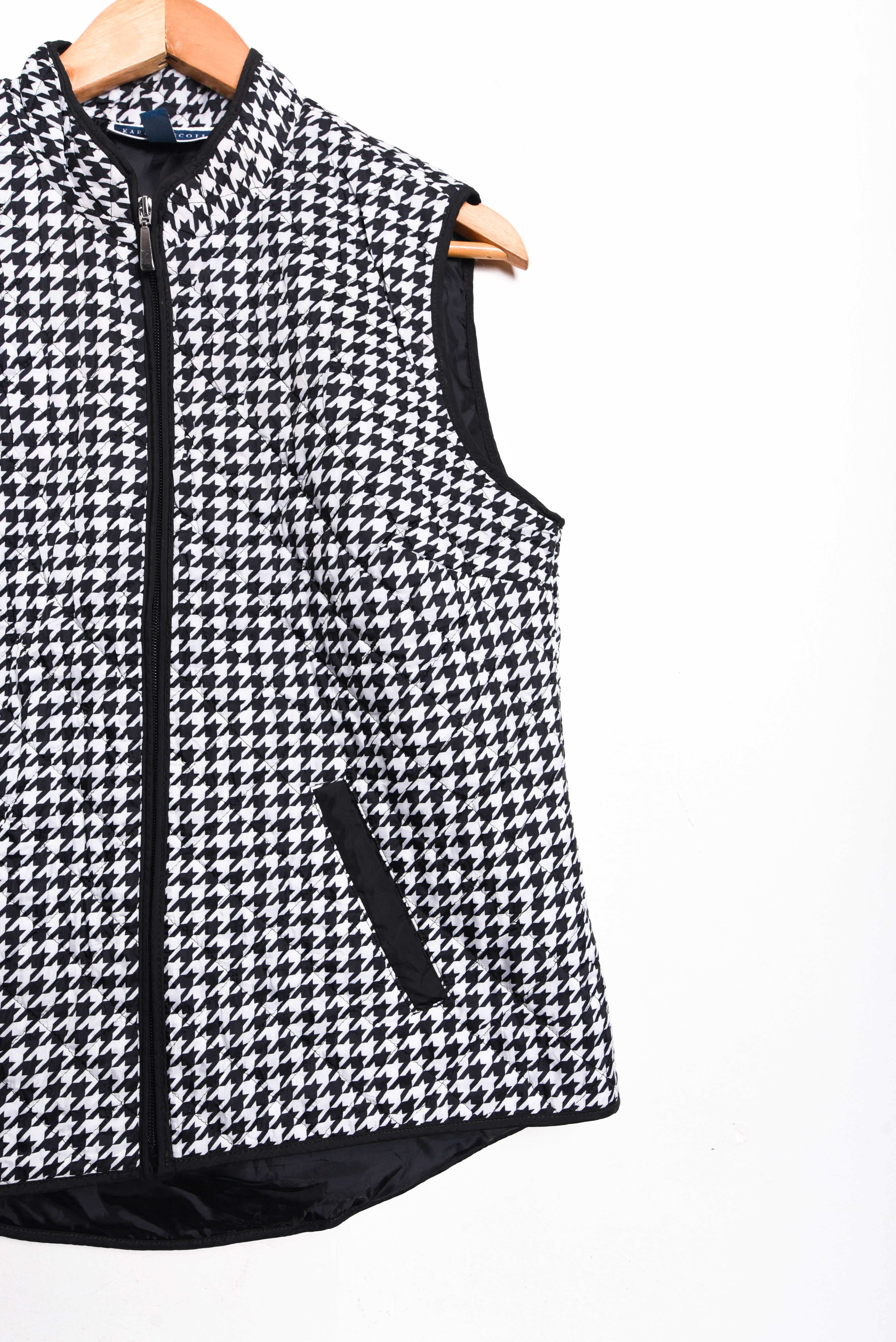 Chaqueta vest pata de gallo quilted