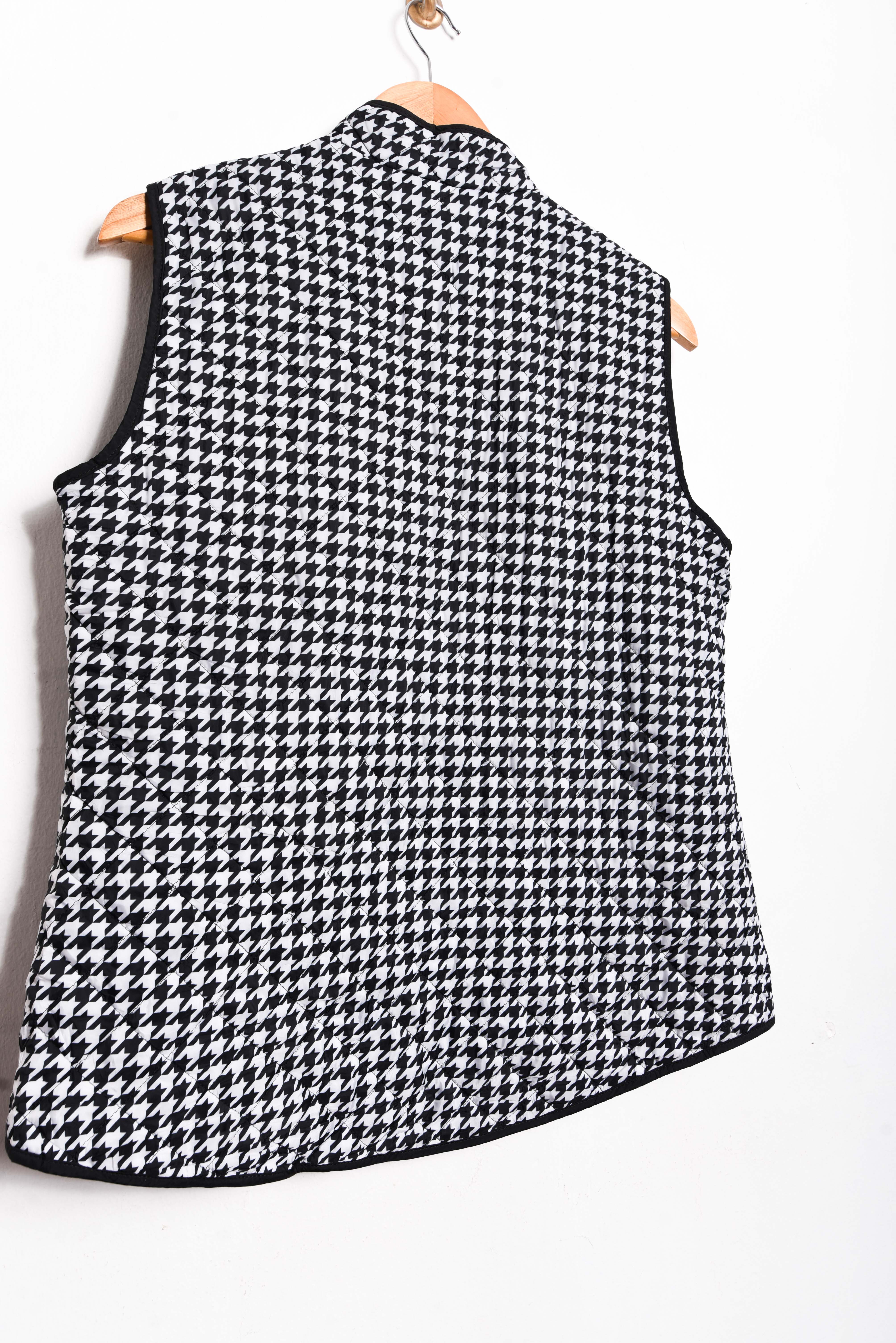 Chaqueta vest pata de gallo quilted