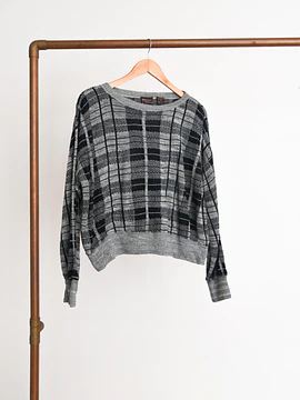 Chaleco vintage tartán crop