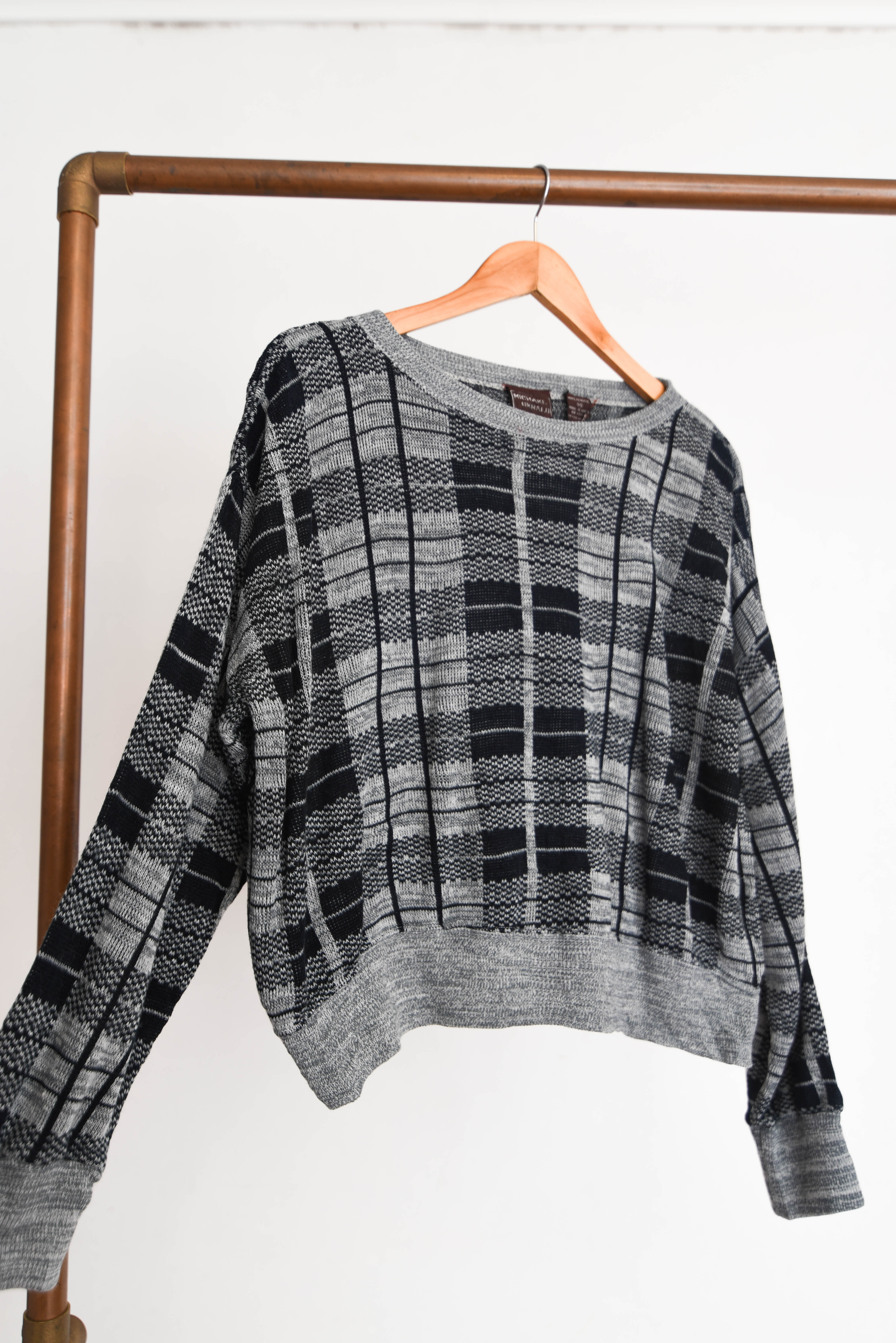 Chaleco vintage tartán crop
