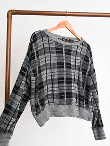 Chaleco vintage tartán crop