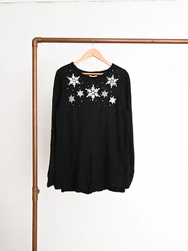 Chaleco negro winter bordado