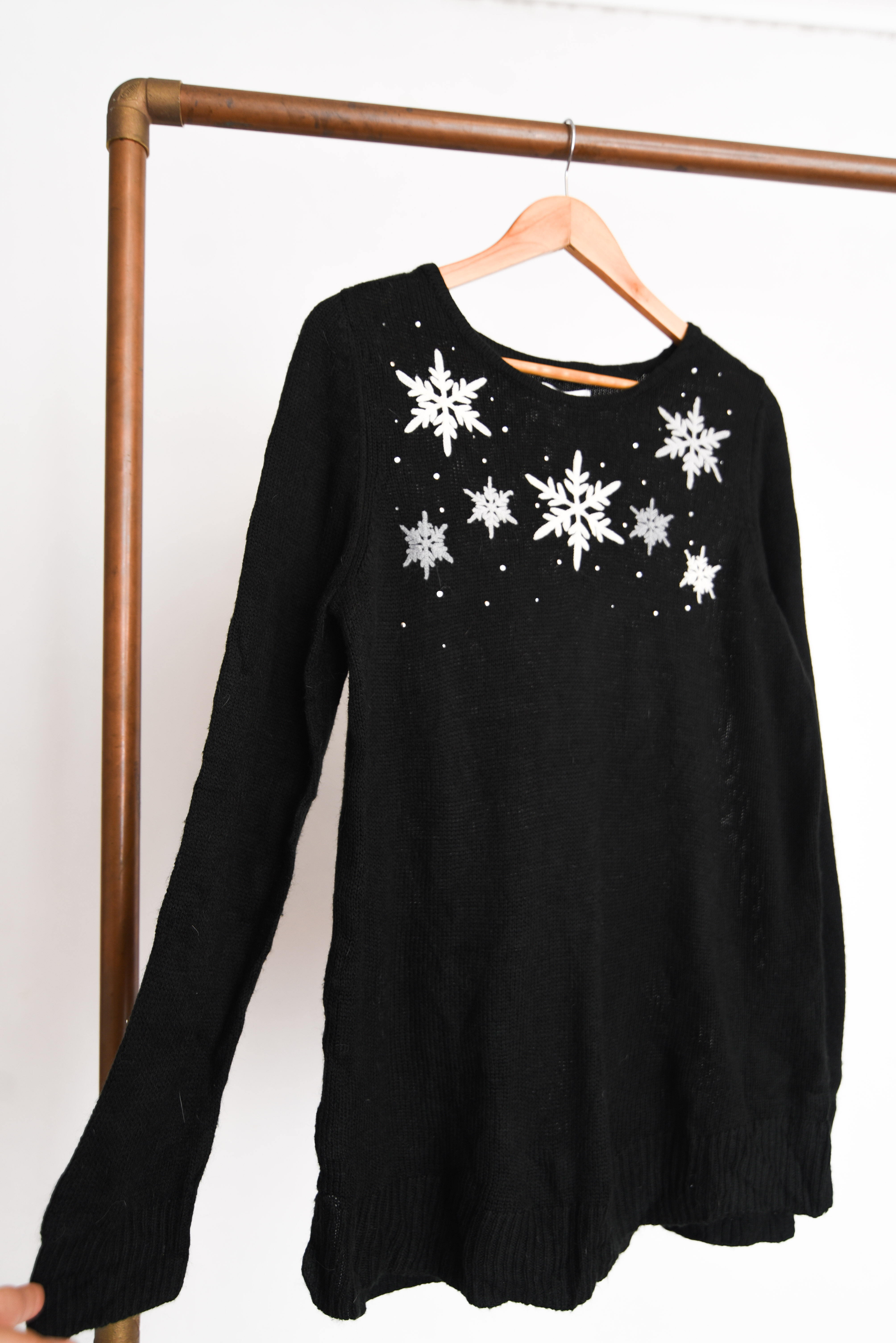 Chaleco negro winter bordado