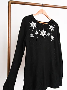 Chaleco negro winter bordado