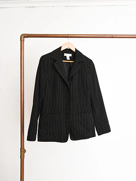 Blazer negro pinstripe