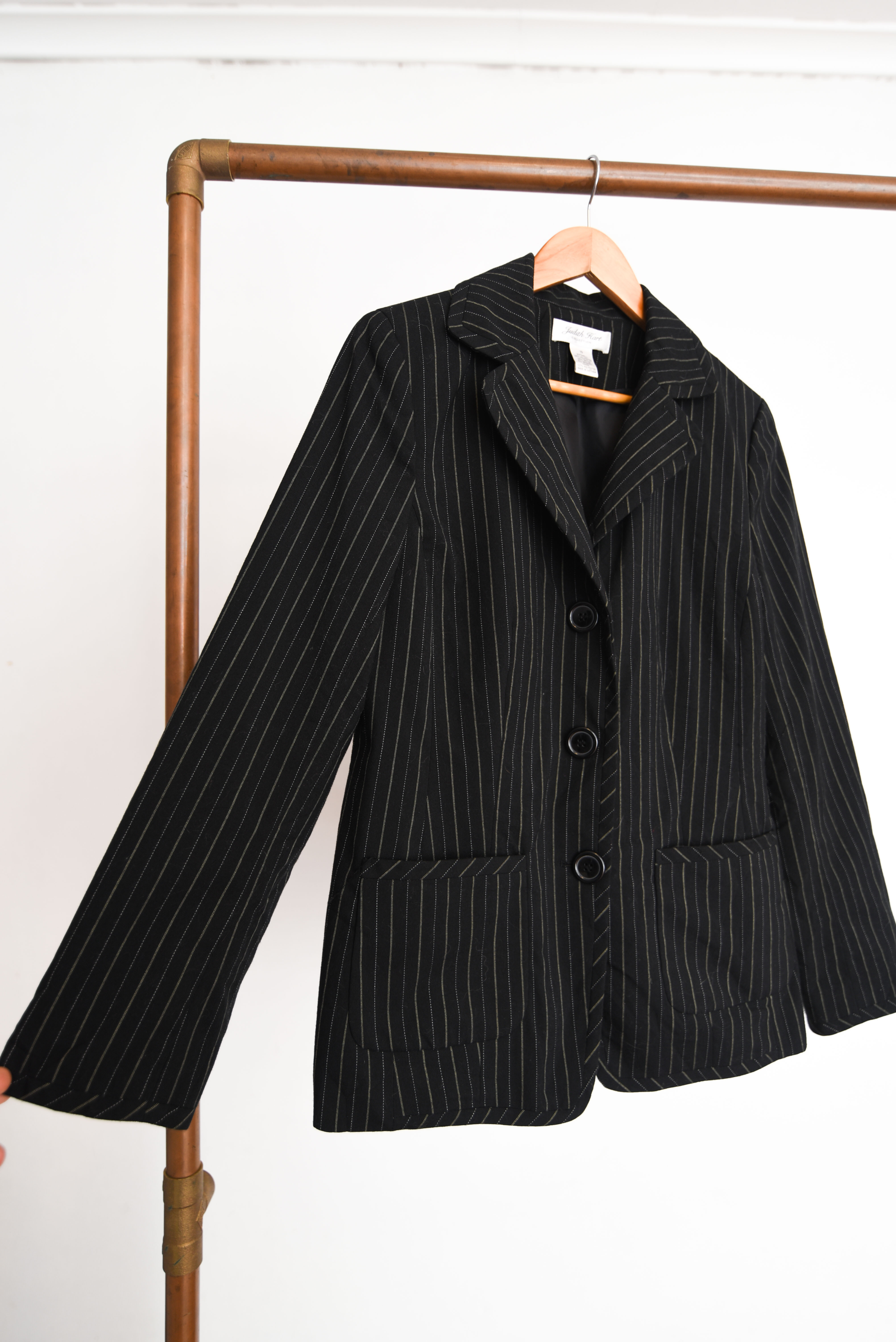 Blazer negro pinstripe