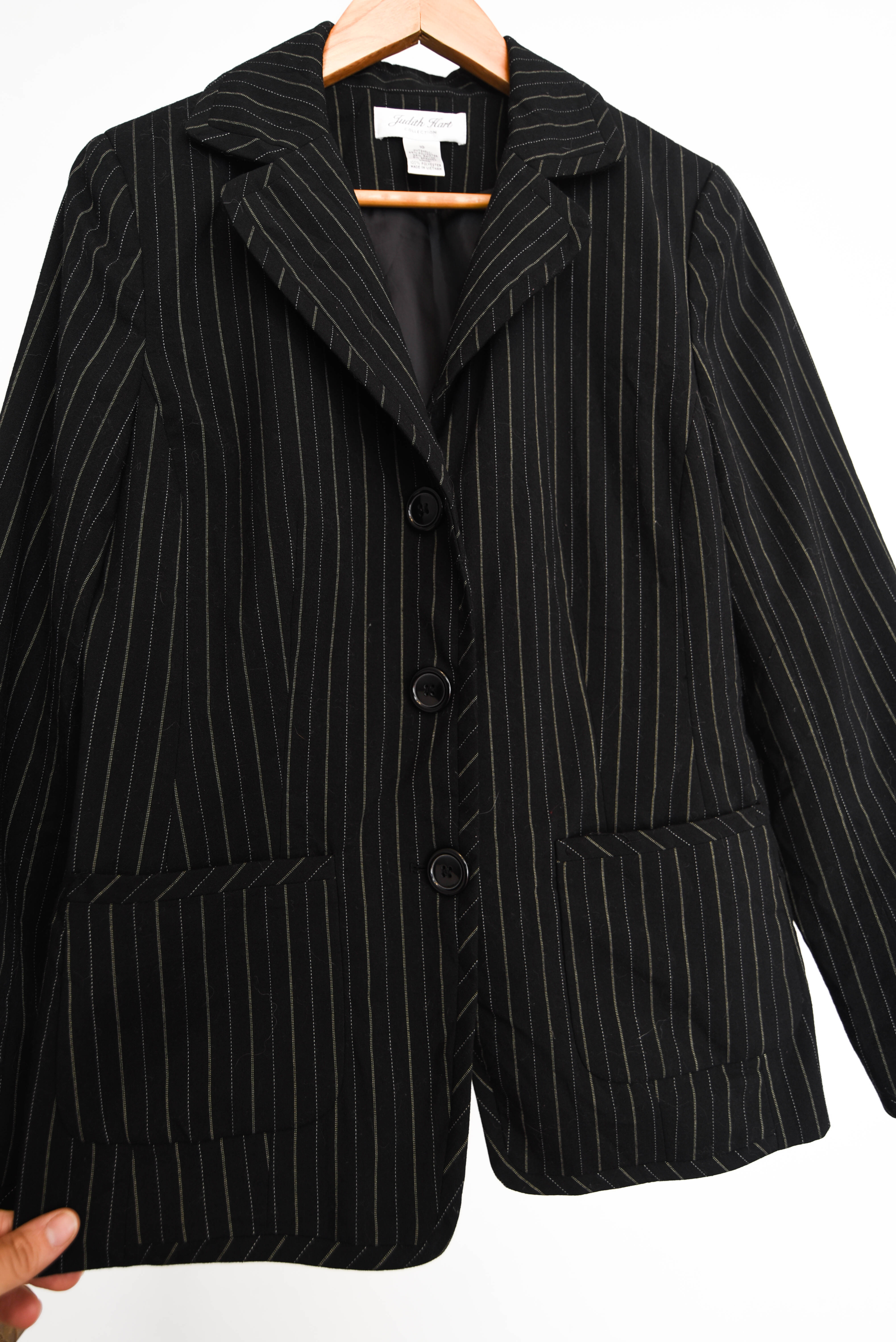 Blazer negro pinstripe