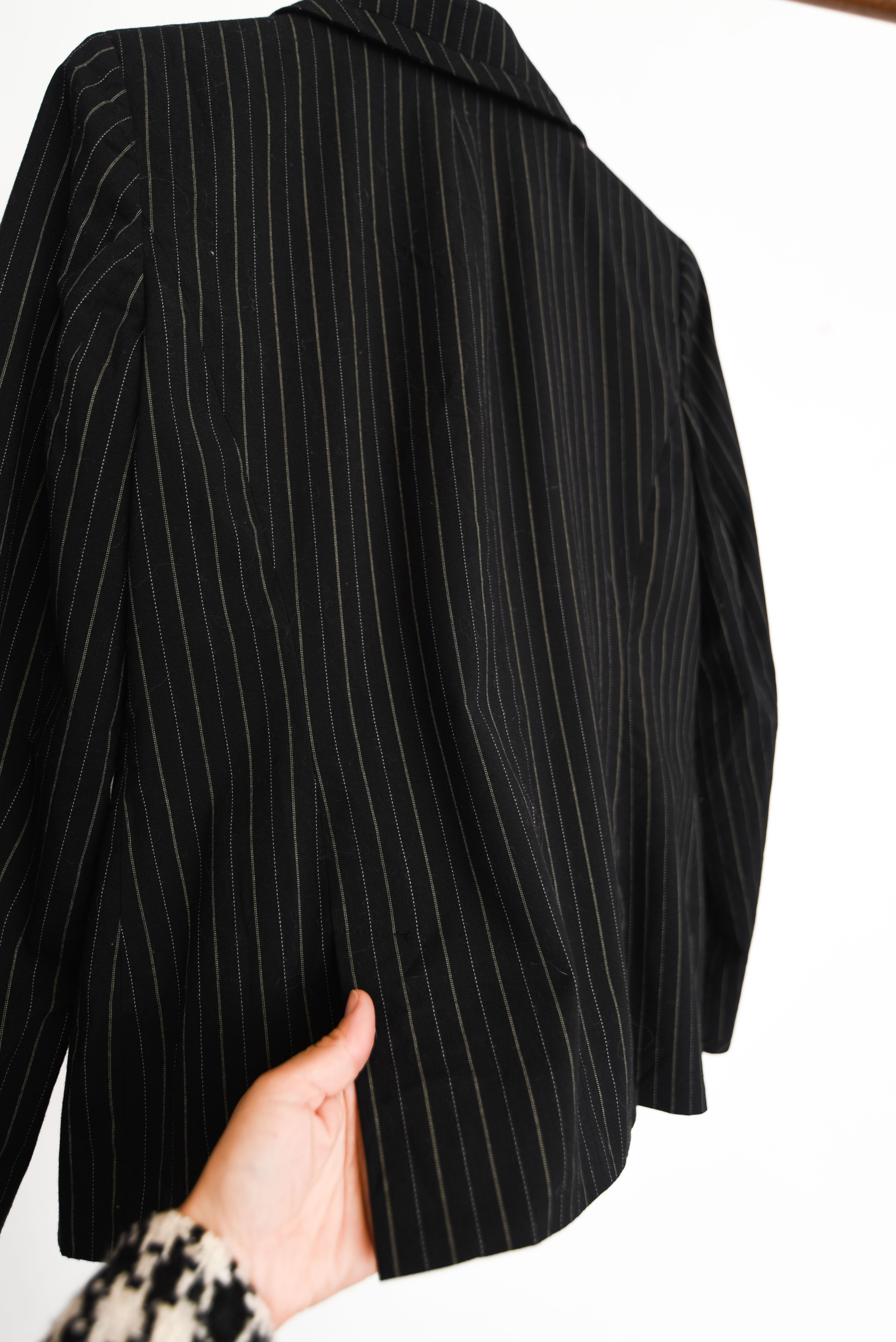 Blazer negro pinstripe