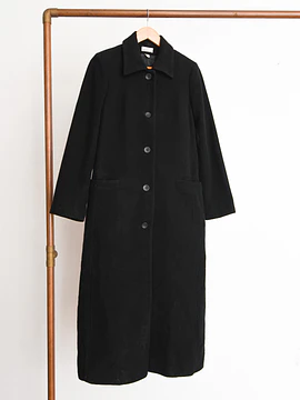 Maxi abrigo negro lana